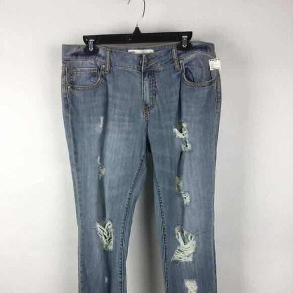 NWT RSQ Faded Blue Cotton‎ 5 Pocket Brooklyn Slouch - Picture 1 of 6